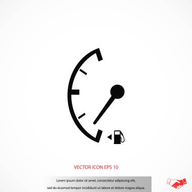 Düşük yakıt izole işareti simgesi