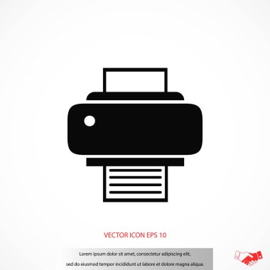 Yazıcı simgesi vektör