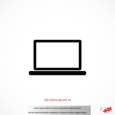 Dizüstü bilgisayar Simgesi Vektörü