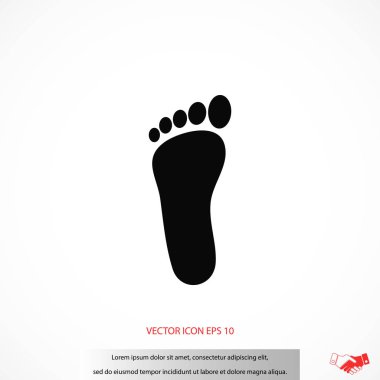Ayak vektör simgesi