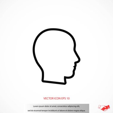 Kafa vektör simgesi