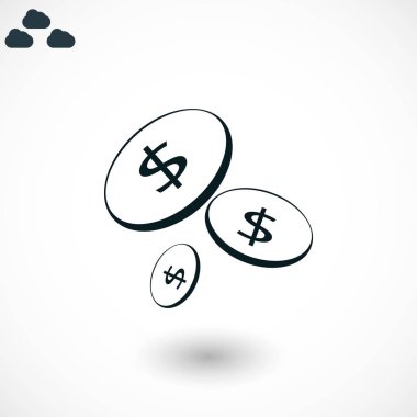 Düz para vektör simgesi 