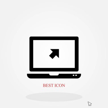 vektör monitör simgesini