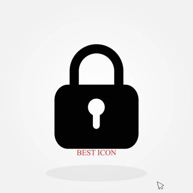 asma kilit simgesi vektör