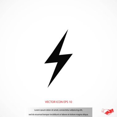 Yıldırım simge vektör