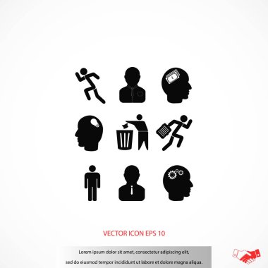 siyah çalışma işadamı simgesi