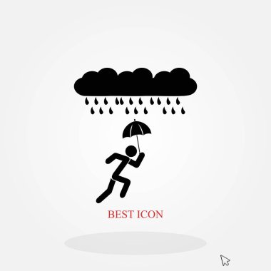 Yalnız yağmur simgesi