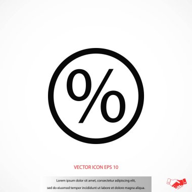 yüzde simge vektör