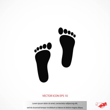 Ayak vektör simgesi