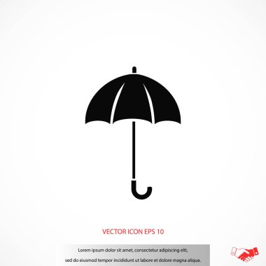 Şemsiye simge vektör