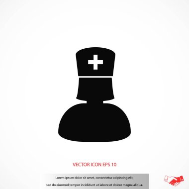 Hemşire simge vektör
