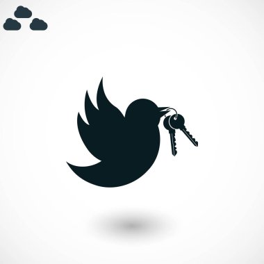  Tuşları simgesi olan kuş