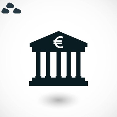 Euro banka vektör simgesi