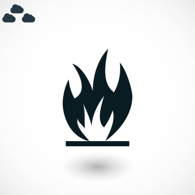 Yangın simge vektör