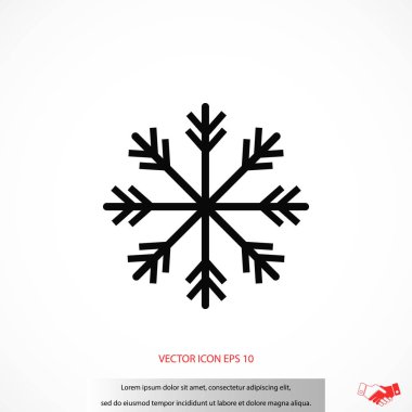 Kar tanesi simge vektör