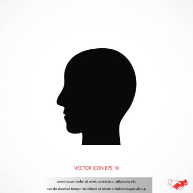 Kafa vektör simgesi