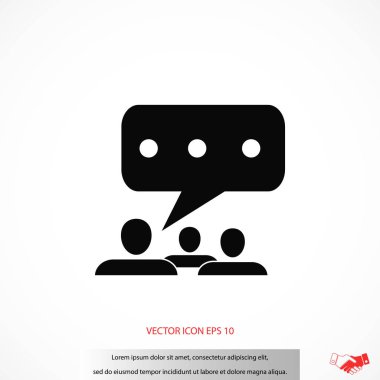 konuşma kabarcığı vektörü simgesi