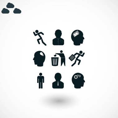 siyah çalışma işadamı simgesi