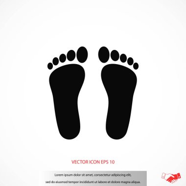 Ayak vektör simgesi