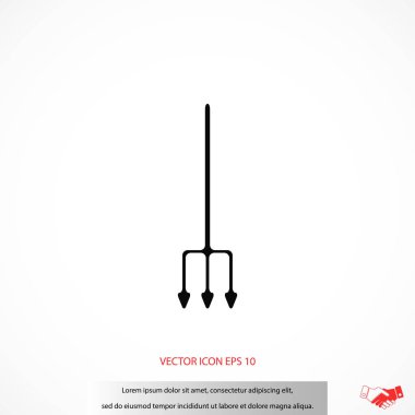 Bahçe çatal vektör simgesi