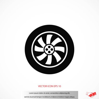tekerlek vektör simgesi