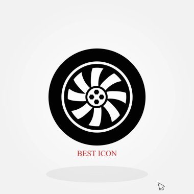 tekerlek vektör simgesi