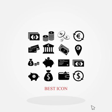 Finans simgeler vektör