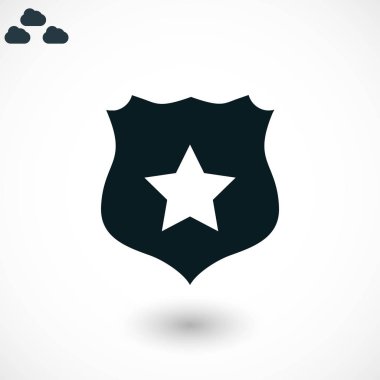 Kalkan işareti vektör simgesi