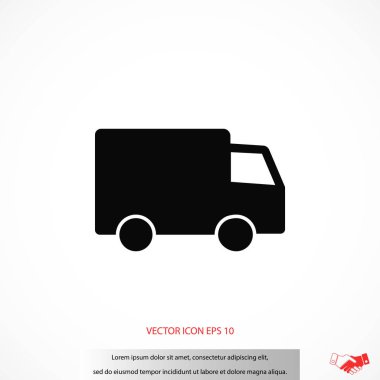 Kamyon Vektörü Simgesi 