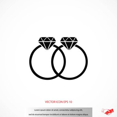 Yüzük vektör simgesi