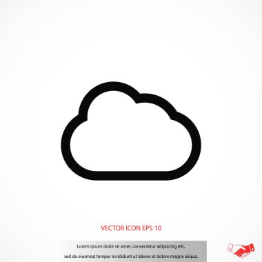 bulut vektör simgesi