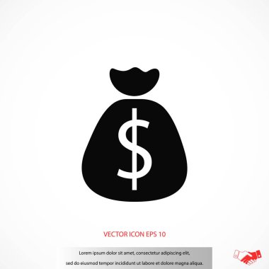 Para çantası işareti simgesi
