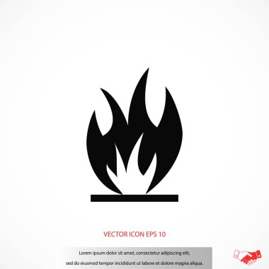 Yangın simge vektör