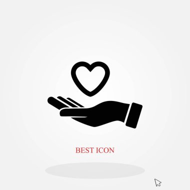 elinde kalp simgesi
