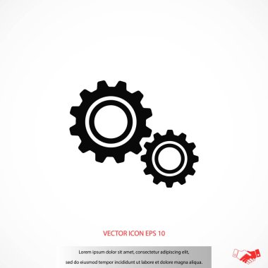 dişli simge vektör