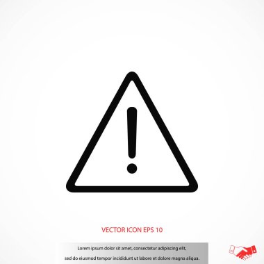 Uyarı mesaj vektör simgesi