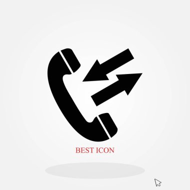 siyah bir telefon simgesi