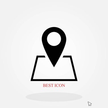 harita simgesi üzerinde toplu iğne