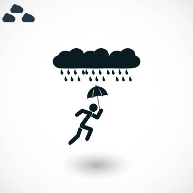 Yalnız yağmur simgesi