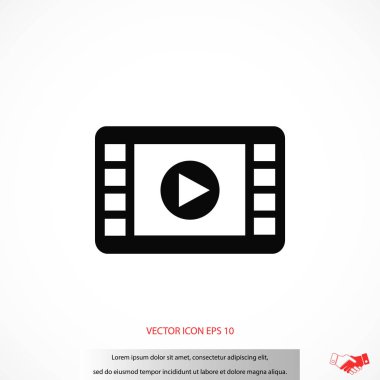 film film şeridi vektör simgesi