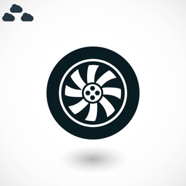 tekerlek vektör simgesi