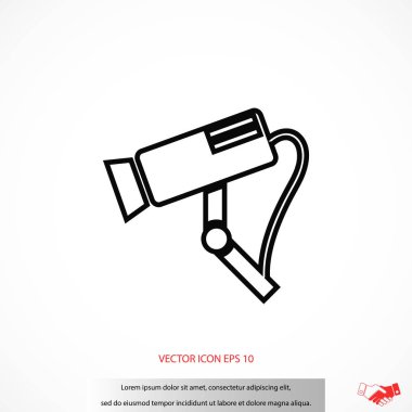 Gözetim kamerası vektör simgesi