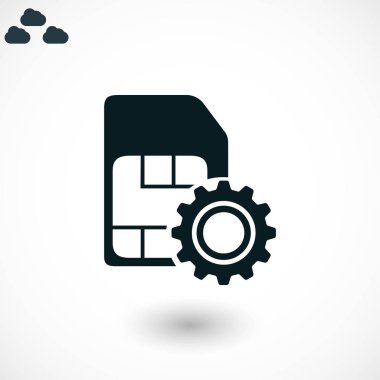 SIM kartı ayarı basit simgesi 