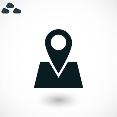 harita simgesi üzerinde toplu iğne