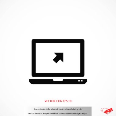 vektör monitör simgesini