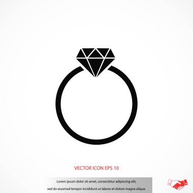 Yüzük simge vektör