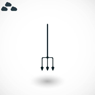 Bahçe çatal vektör simgesi