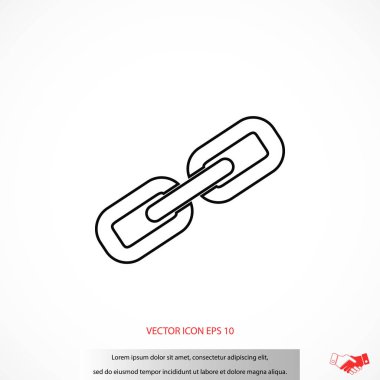 Zincir bağlantı simge vektör