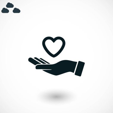 elinde kalp simgesi