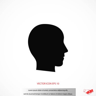 Kafa vektör simgesi
